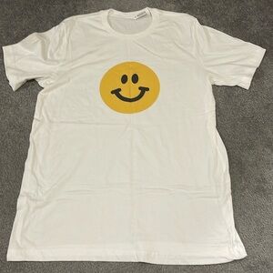 Smiley Face Teacher T-shirt in White L